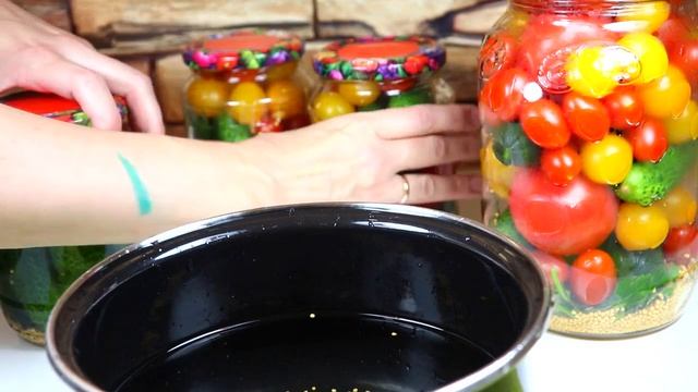 ??Ассорти помидоры и огурцы с семенами горчицы на зиму ??Насыщенный вкус! ?? смотреть онлайн