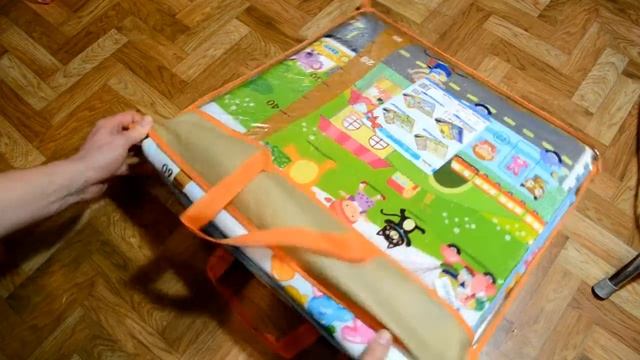 Детский развивающий коврик двухсторонний. Посылки из Китая смотреть онлайн