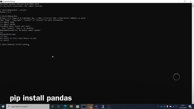 modulenotfounderror no module named 'pandas' | How to install pandas from cmd смотреть онлайн