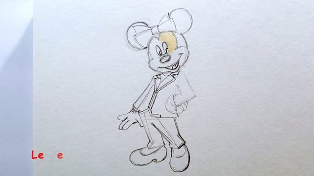 How To Draw Minnie Mouse | Disneyland Paris 30th Anniversary | Step By Step Drawing Tutorial смотреть онлайн