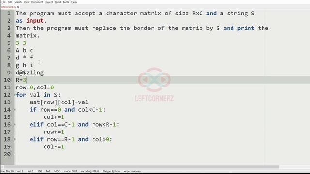 skillrack daily challenge logic and solution - replace border with string(01-10-2020) [id -7790] смотреть онлайн