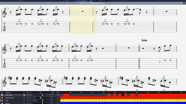CHUCK BERRY - Johnny B. Goode [GUITAR COVER + TAB] 120 BPM смотреть онлайн