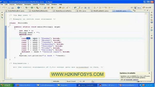 Simpe IF | Switch Case | Else IF | Java Basics | Java Interview Question смотреть онлайн