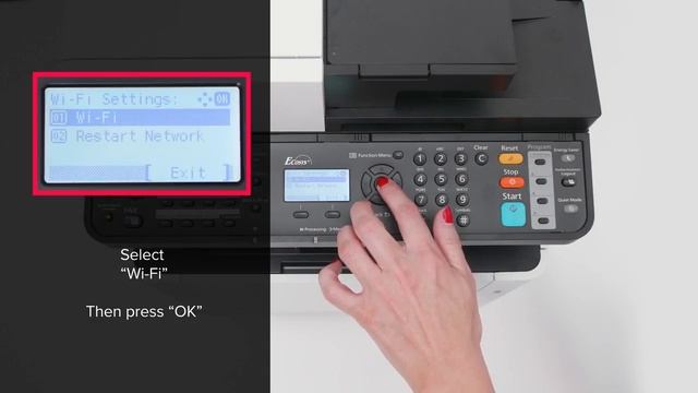 KYOCERA ECOSYS M5521cdw, M5526cdw: WiFi Setup смотреть онлайн
