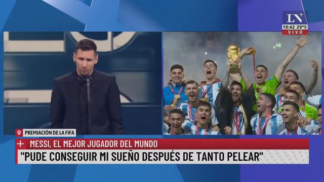 Premio FIFA The Best 2022: Messi recibe el premio al mejor jugador del mundo смотреть онлайн
