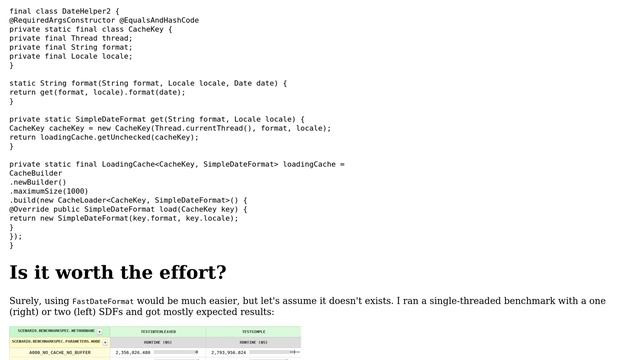 Code Review: Ugly optimized caching of SimpleDateFormat (5 Solutions!!) смотреть онлайн