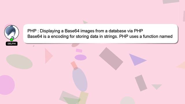 PHP : Displaying a Base64 images from a database via PHP смотреть онлайн