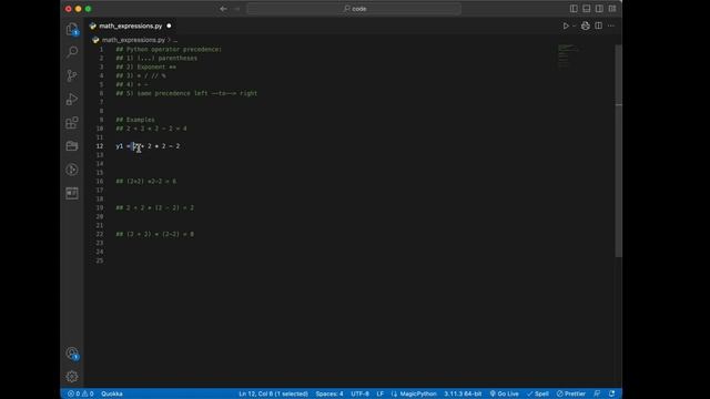 Python: Programing Concepts - Math Expression and Operator Precedence 1 بالعربي смотреть онлайн