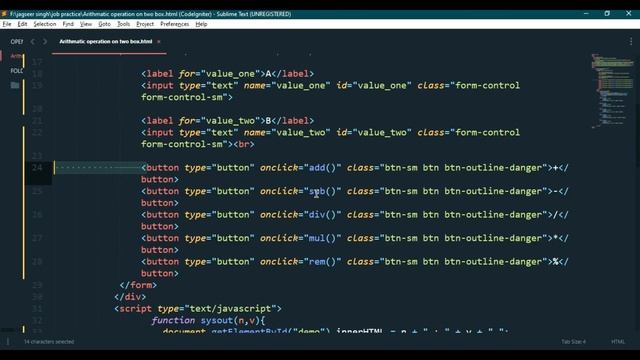 How to calculate two input field in javascript | JavaScript/jquery Calculator смотреть онлайн