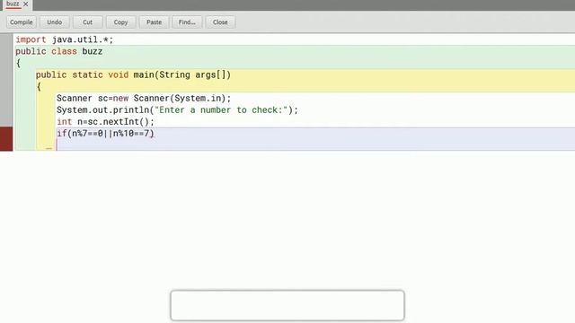 Buzz number program in java смотреть онлайн