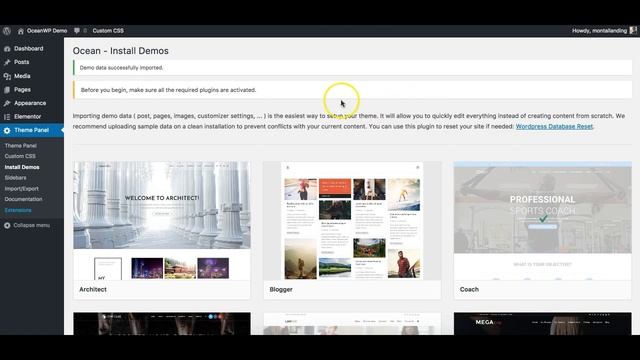 Ocean Theme Test Drive | Free WordPress Sandbox смотреть онлайн