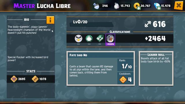 Angry Birds Evolution - New White WWE Bird Lucha Libre ! (Normal And Master) Preview смотреть онлайн