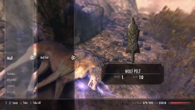 Skyrim Glitch (Hilarious): Wolf Attacks a Hunter in Partial Clothing (Glitch) смотреть онлайн