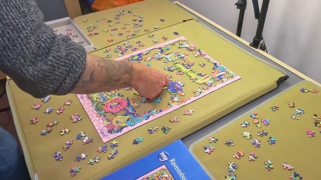 JIGSAW PUZZLE TIME LAPSE - Ravensburger 500 Personalised Doodle Puzzle. Competition win the puzzle смотреть онлайн