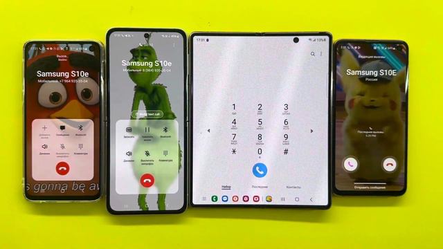 Incoming & Outgoing Call Four Samsung Z Flip3 +Z Fold4+ S10e смотреть онлайн