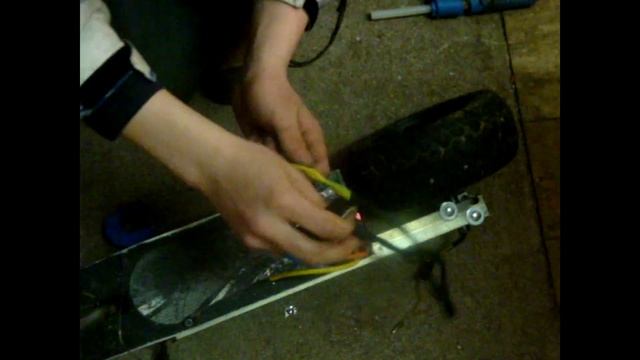 Homemade e scooter from hoverboard motor смотреть онлайн