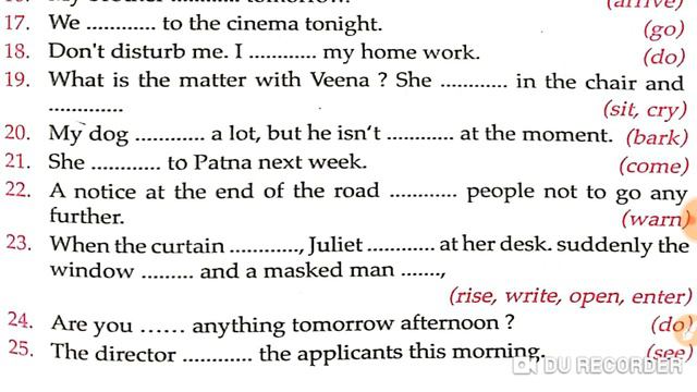 Write the verb in simple tense or continuous tense(Q.14to25)Lucent/Crack Exams смотреть онлайн