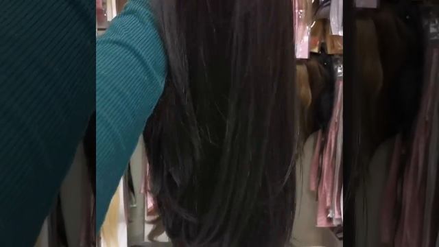 Парик без чёлки чёрного цвета средней длины смотреть онлайн