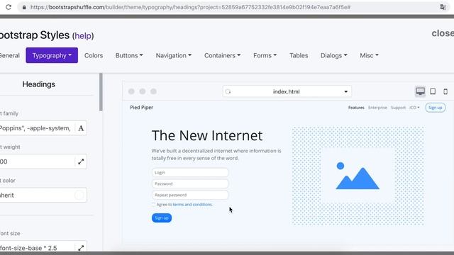 Bootstrap Shuffle - Theme builder for busy developers смотреть онлайн