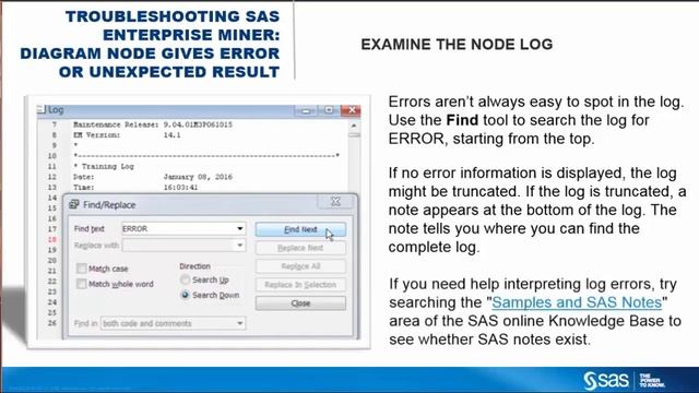 Troubleshooting SAS Enterprise Miner: Diagram Node Gives Error or Unexpected Result смотреть онлайн