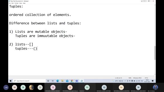 DOD 2.0 -Data Structures In Python Day 2 | IEEE SREYAS Student Branch | Workshop смотреть онлайн