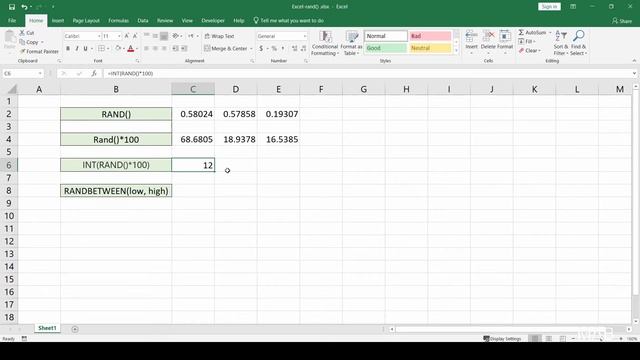 Excel Tutorial | Rand, Randbetween اضافة ارقام عشوائية باستخدام смотреть онлайн