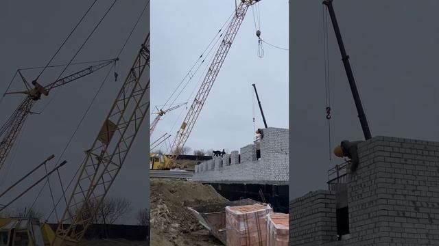 Черновая кладка в 1,5 кирпича #строительство #инженер #прораб #монолит смотреть онлайн