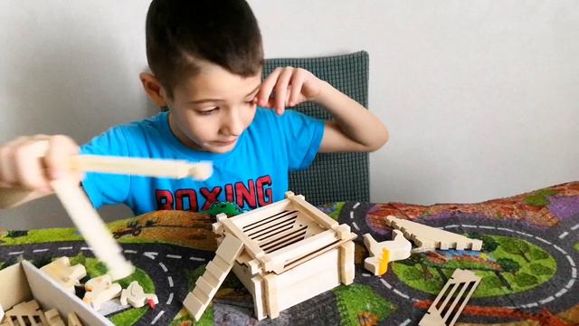 Деревянная ферма лесовичок /Играю в ферму #деревянныйконструктор #деревянныйдом #игры#детскийканал