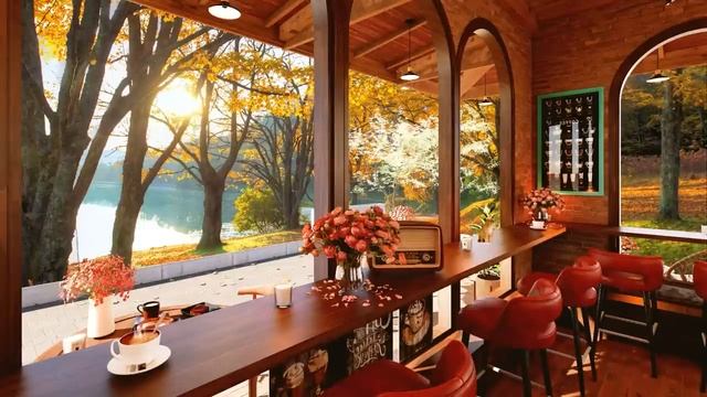 Осенний день в уютной кофейне Книга 4К с расслабляющей джазовой музыкой для учебы/работы #68 смотреть онлайн