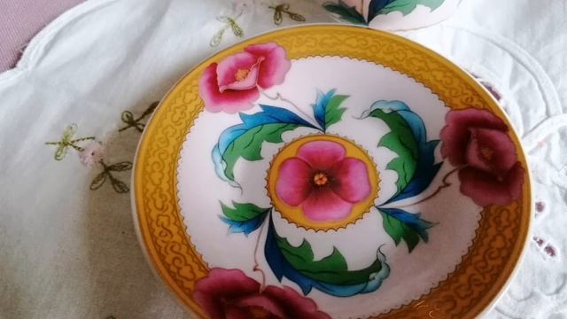#Чайные пары с цветами ЦВЕТЫ НА ФАРФОРЕ##Моя не большая коллекция.# смотреть онлайн