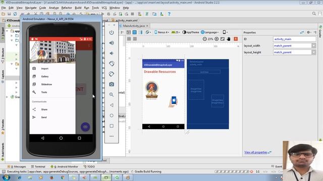 49 Android app development tutorial for beginners using Android studio | Drawable Resources смотреть онлайн