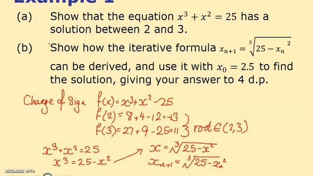 Ex 14E.1 - Limitations to Fixed Point Iteration - Y13 A Level Maths смотреть онлайн