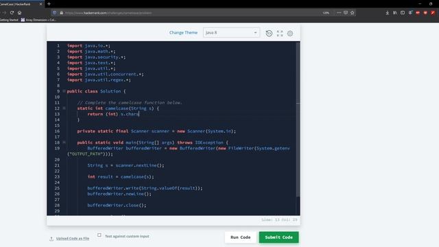 Hackerrank: CamelCase смотреть онлайн