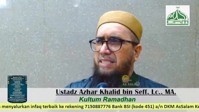 Mencapai Takwa di Ramadhan |Ust. Azhar Khalid Bin Seff, Lc.MA | Masjid As Salam | смотреть онлайн