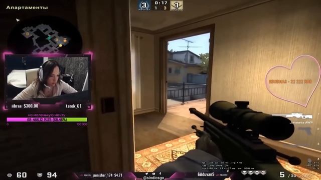 КОГДА ДЕВУШКИ ПОКАЗЫВАЮТ СКИЛЛ С AWP (ft. sindi, ant1ka, mimichaela) смотреть онлайн