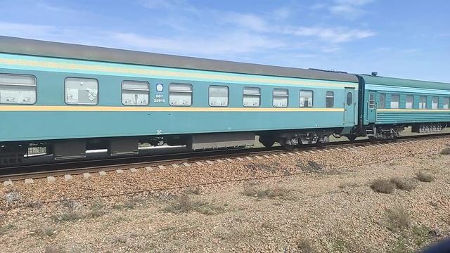 ТЭ33А-0184 с поездом 117Ц Павлодар-Кызылорда смотреть онлайн