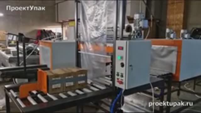 Полуавтоматическая упаковочная машина с толкателем смотреть онлайн