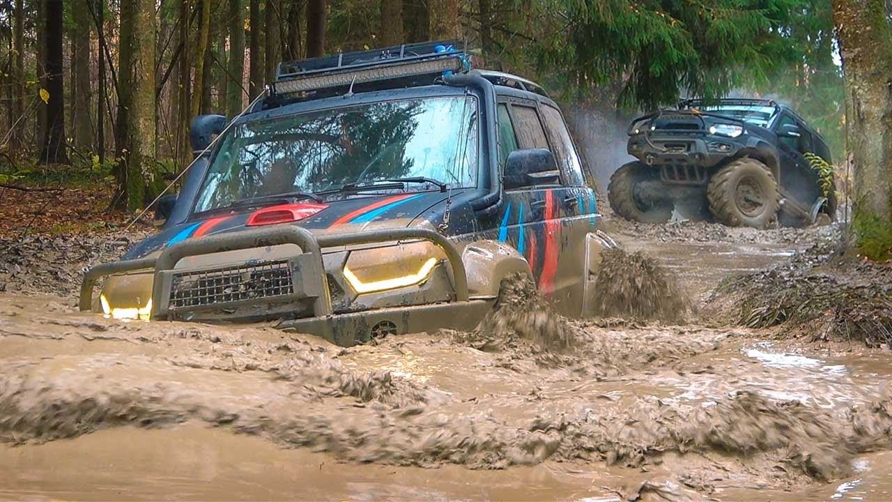 Оффроад монстры тонут в болоте Уаз Патриот на 42 тракторах Где предел этих внедорожников? смотреть онлайн