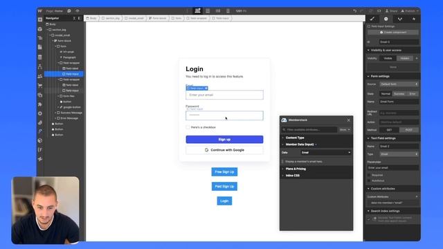 Create a Login Form in Webflow Easily | Memberstack Tutorials смотреть онлайн