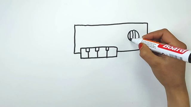 Drawing piano for kids/Dibujo de piano para niños/Bolalar uchun pianino chizish смотреть онлайн