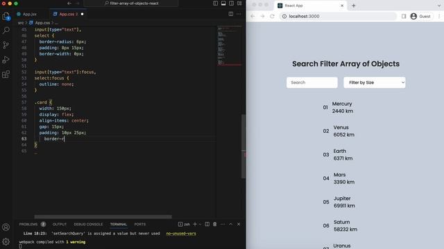 How To Search Filter Array of Objects in React JS смотреть онлайн