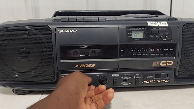 Sharp QT-CD5 Stereo AM/FM Radio Cassette CD Player Boombox смотреть онлайн