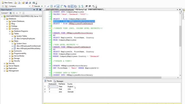 Views in SQL - INSERT, DELETE, UPDATE смотреть онлайн