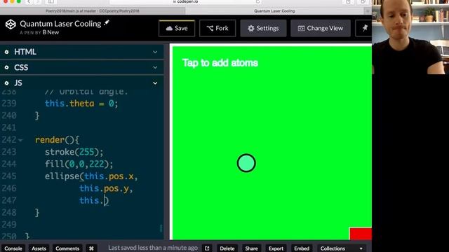 Quantum Laser Cooling Sim 3 in JavaScript смотреть онлайн