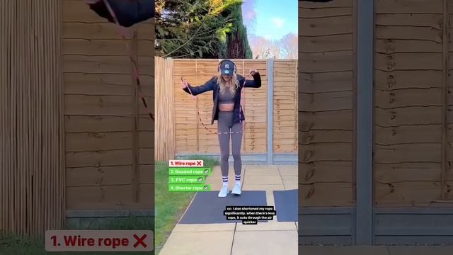 Top beginner jump rope tips ?? link to ropes in comments ⬇️ #jumprope #skipping #tips смотреть онлайн