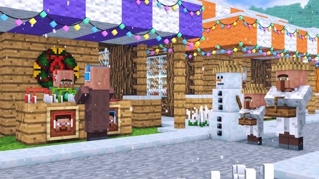 Snowman & Villager Life: FULL ANIMATION - Minecraft Animation смотреть онлайн