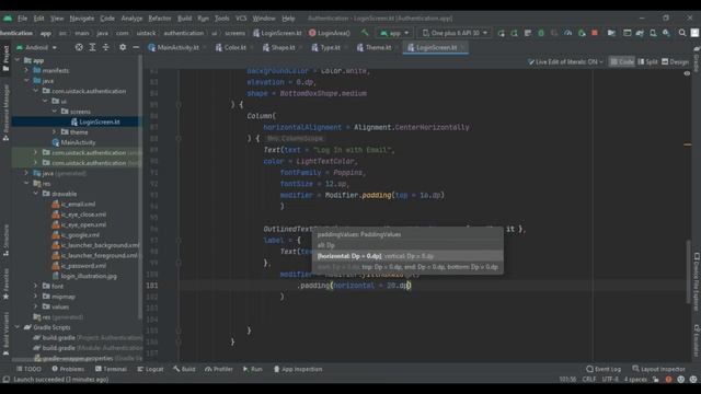 #1 Making Login Page in Authentication App UI using jetpack compose | UI Stack смотреть онлайн