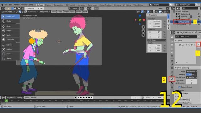 Blender 2.81 Grease Pencil, open Grease pencil file (2.79b) смотреть онлайн