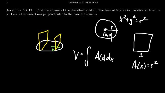 Volume of a Circular Solid with Square Cross-Sections смотреть онлайн