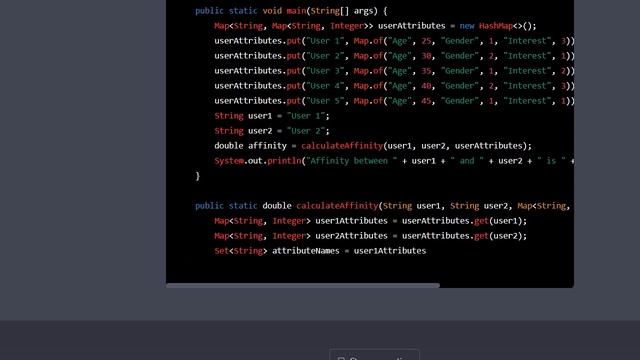 Attribute Affinity calculation Program in Java смотреть онлайн